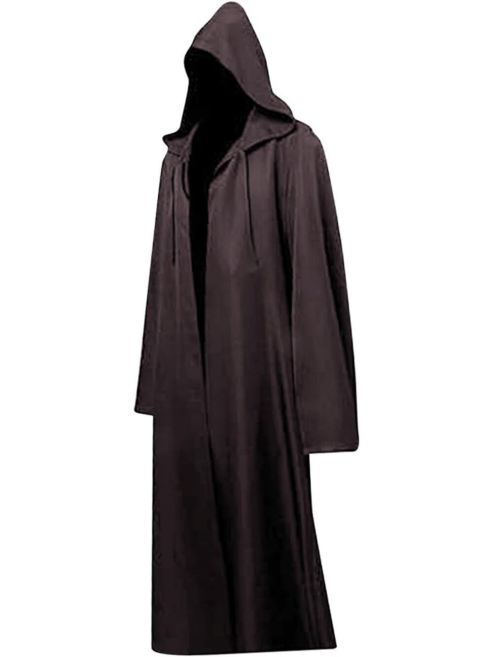 Women's Brown Hood Cape Cosplay Wizard Robes Monk Priest Cloak Halloween Costume